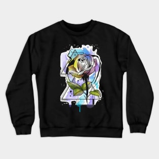 Watercolor Rose Crewneck Sweatshirt